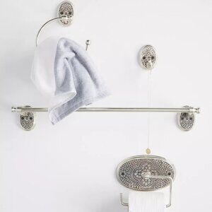 Bundle Anthropologie Madras Collection Towel Bar, Hook, TP Holder